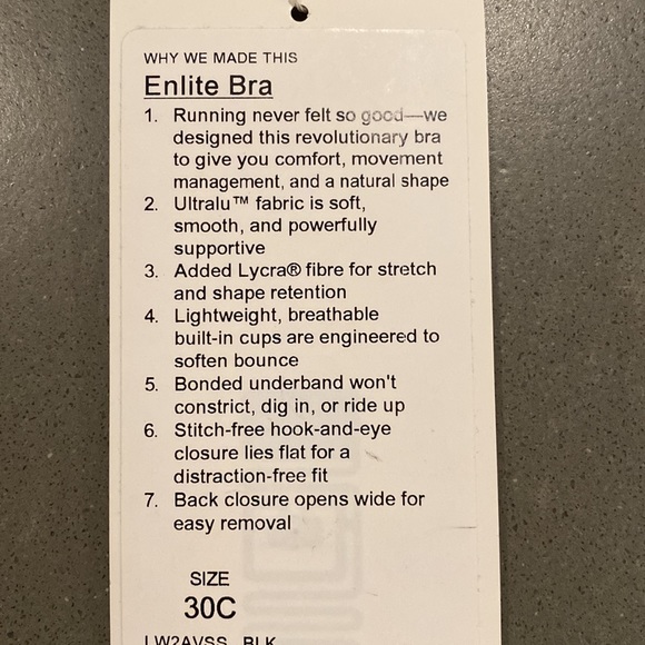 Lululemon enlite bra 30C - Picture 4 of 4